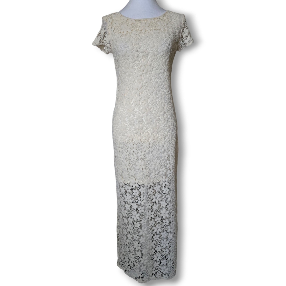 Xhilaration Crochet Lace Maxi Dress